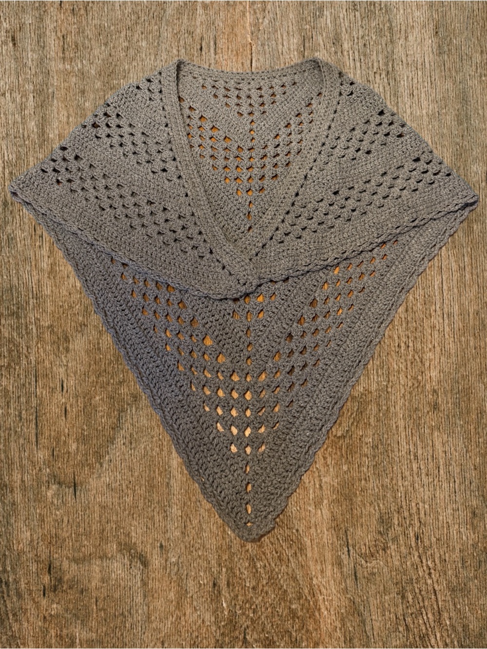 New Handmade Sawyer Shawl (Crochet) Triangle Cowl Cozy Fall One Size
